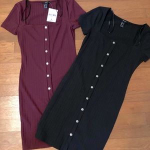Forever 21 Button Down Short sleeve dresse